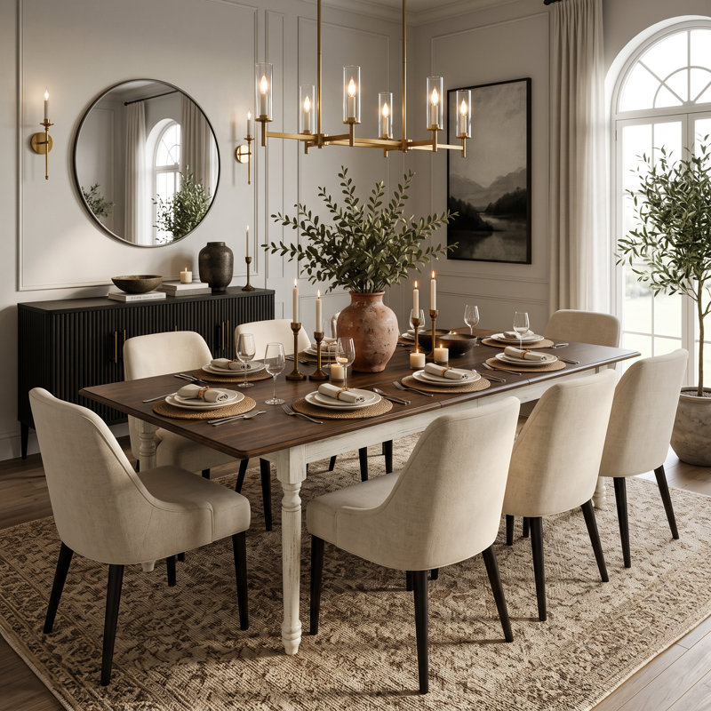 30.1'' H X 63''-78.7'' W X 35.4'' D Extendable Dining Table