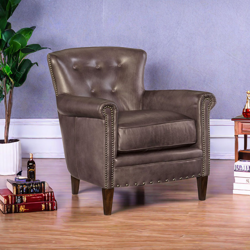 Fauteuil inclinable en similicuir Englbert, Similicuir café foncé