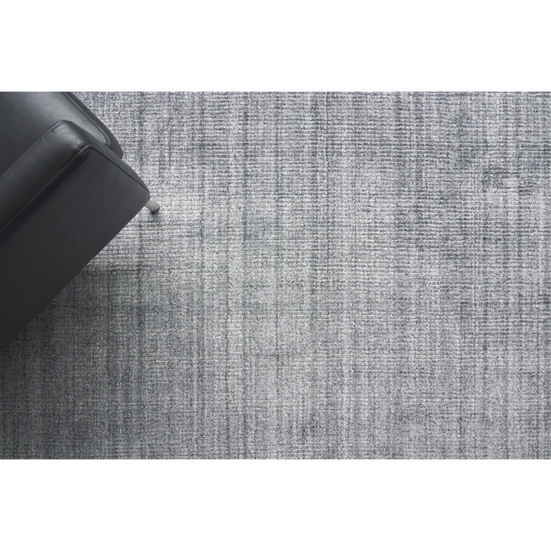 Robin Hand-Loomed Cotton Charcoal Area Rug, Rectangle 8' x 10', Charcoal