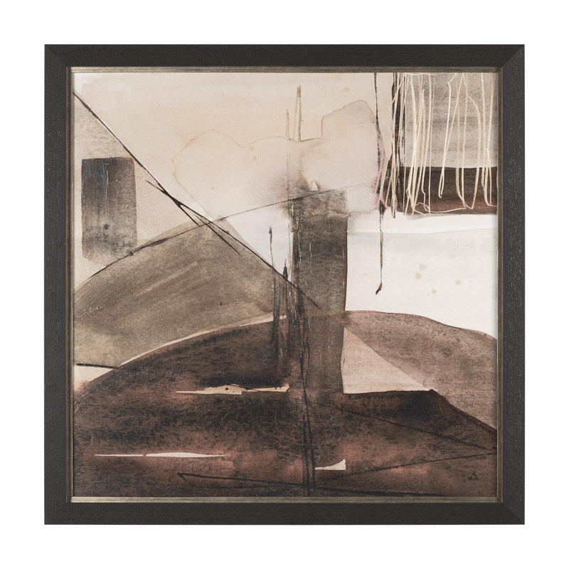 «Oswald Constructs By Studio», œuvre d'art encadrée texturée embellie à la main, Constructions silencieuses I