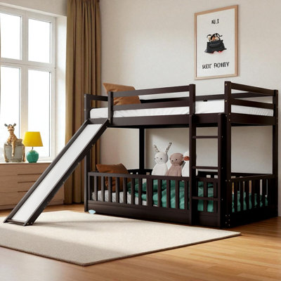 Twin Over Twin Bunk Bed With Slide