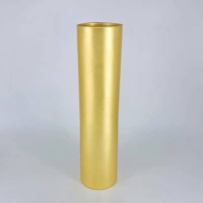 FLORA Solid Gilded Glass Cylinder Vase