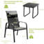 Godoy 2 - Person Patio Dining Set Square Table with Cushions Included-857585854-857585825