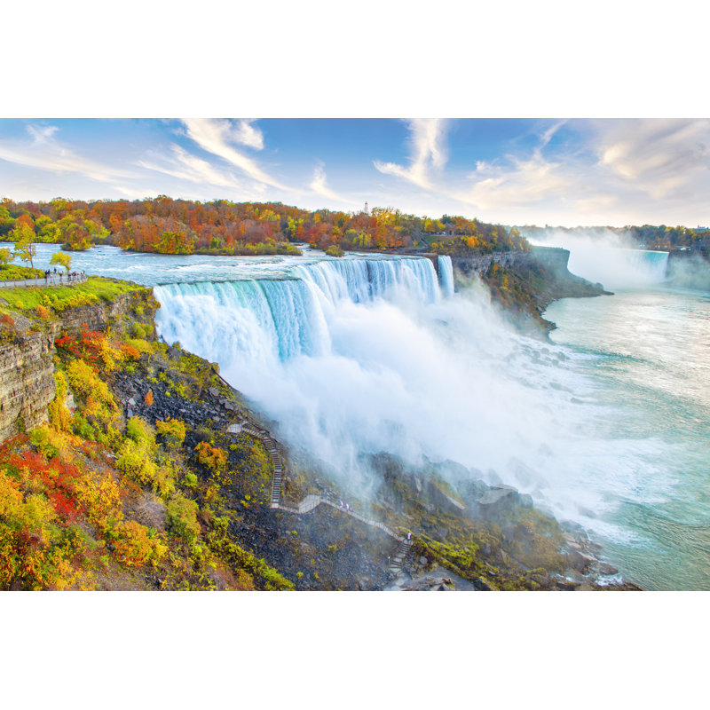 Niagara Falls Landscape by Orchidpoet - Wrapped Canvas Print, 20cm H x 30cm W x 3.8cm D