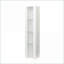Armoires, armoire d'appoint blanche neige avec 3 lampes en bande bleues en aluminium, l 40 x P 29 x H 170 cm | Panneau de particules | Minimaliste