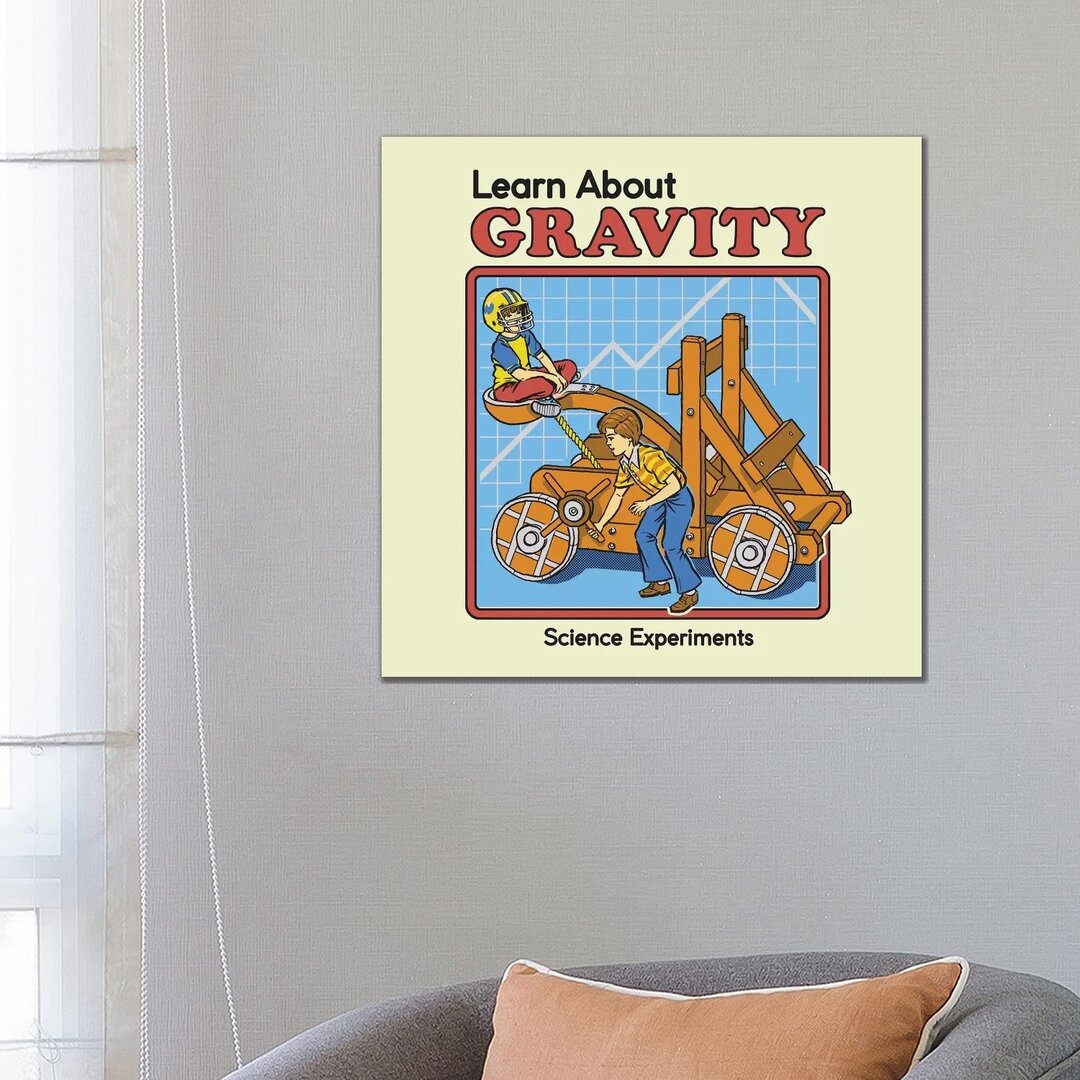 Learn About Gravity von Steven Rhodes - Galerie-verpackte Leinwand Giclée