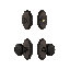Nostalgic Warehouse Cottage Entry Set with Brown Porcelain Knob-409684253-409684234