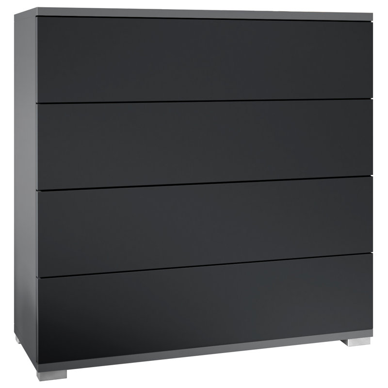 Ayomi Storage Unit Accent Chest, Anthracite/Black matt
