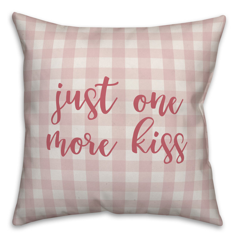  Coussin Just One More Kiss, Rose, Housse de coussin