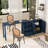 Farmhouse Kitchen Islands With Extendable Dining Table, Convert To Be Storage Buffet Cabinet-544349113-544349119