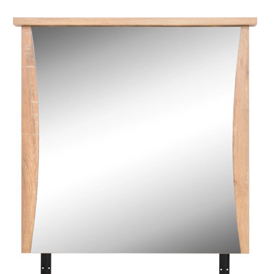 Novelty Wood Framed Mounts to Dresser Mirror in Brown