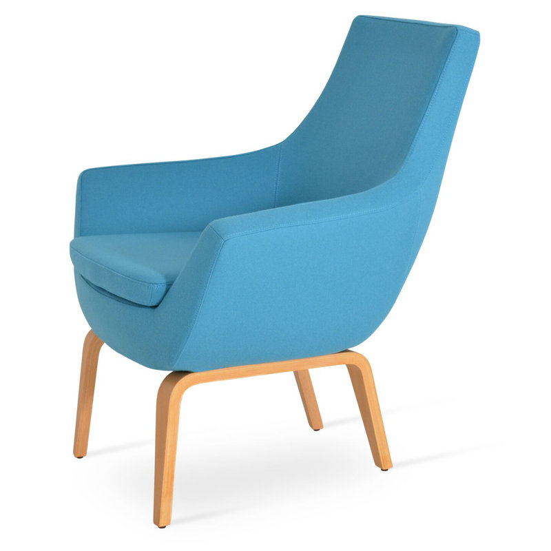 Fauteuil l 31 po Lakewood, Laine turquoise