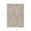 Tapis extérieur lavable à motif floral beige et brun 10 pi x 14 pi beige