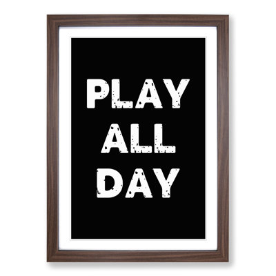 Play All Day - Framed Print