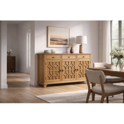 70" Sideboard Solid Wood Oak