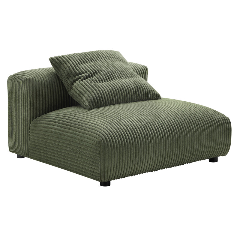 Solace 4-Piece Modular Upholstered Sectional Sofa, Fern Corduroy