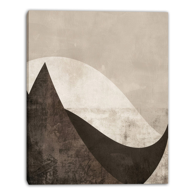 Shadow Curve Contrast Wrapped Canvas Wall Art, 24"H x 16"Wx 1.5"D