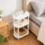 Table d'appoint étroite avec rangement, table de bout à 3 niveaux, table d'appoint, table de chevet Skinny pour chambre à coucher, salon, petits espaces-76495661-76495649-76495656