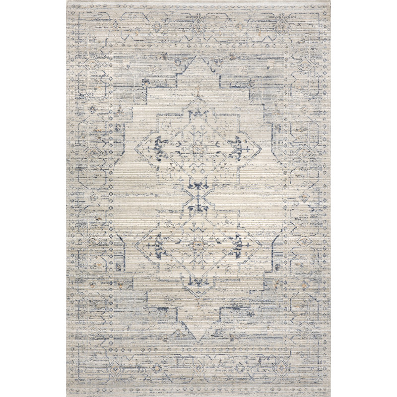 Lolita Faded Machine Washable Indoor/Outdoor Area Rug, Rectangle 7'5" x 9'6"