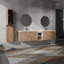 Meuble-lavabo mural moderne, meuble-lavabo avec lavabo et armoire latérale de rangement Modern-112619196