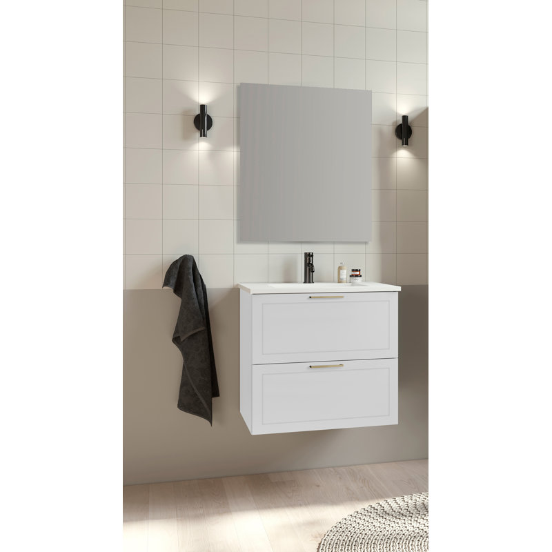 Ensemble de meuble-lavabo simple 24 po, Blanc mat