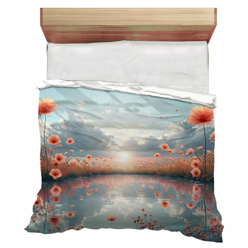 Flowers Nature Microfiber / Polyester Comforter, Queen Comforter