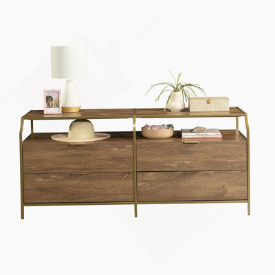 Commode avec tablette ouverte et quatre tiroirs