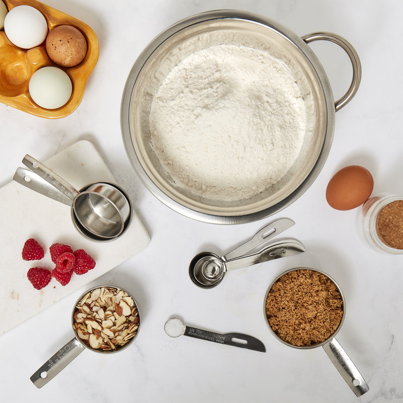 10-Piece Stainless Steel Metric Measuring Cup and Spoon Set