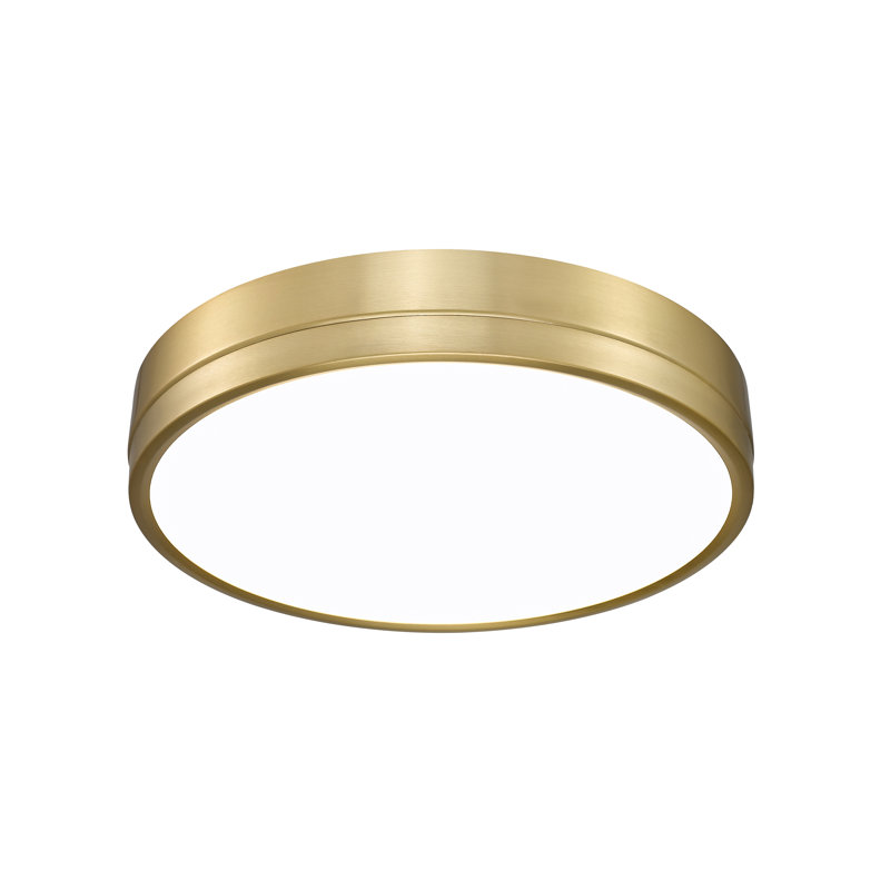 Brexleigh Acrylic LED Flush Mount, Modern Gold