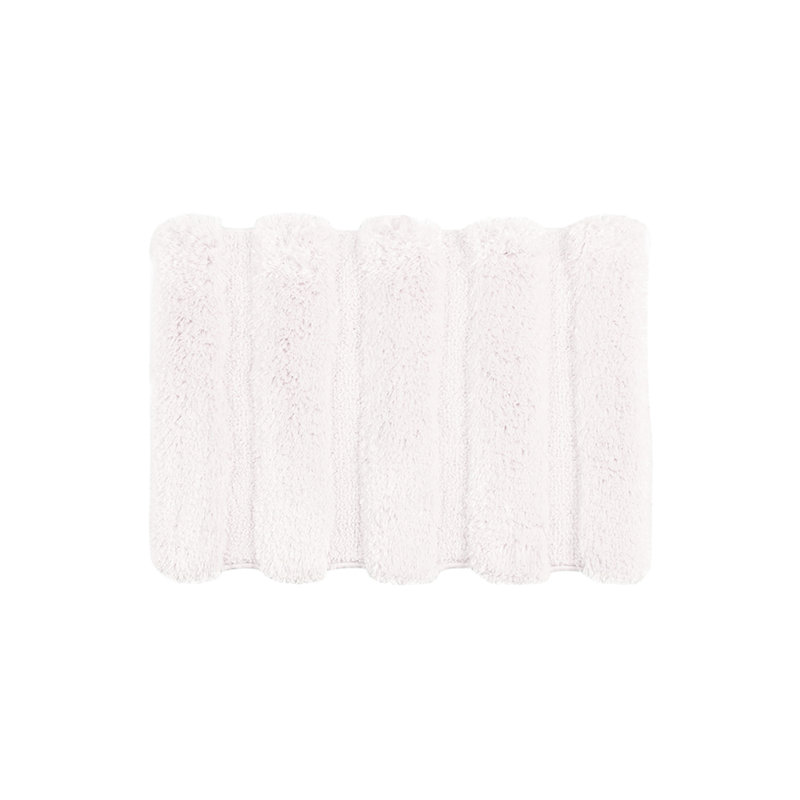 Tapis pour salle de bain 17 po x 24 po, motif rayé, envers antidérapant, fibre facile à laver, rayé, doux, lavable à la machine