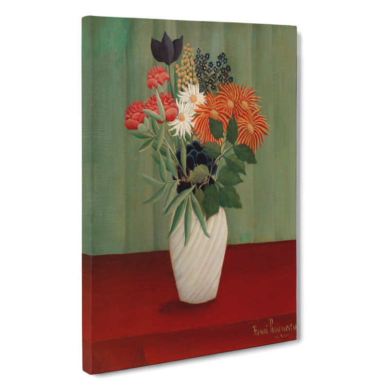 Bouquet Of Flowers Vol.2 by Henri Rousseau - Wrapped Canvas Painting, 91cm H x 60cm W x 3cm D