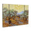 Ensemble de 3 panneaux muraux - Vincent van Gogh «Olive Trees 1889», art mural sur toile pour le salon, la chambre à coucher ou le bureau 