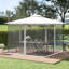 Filet de remplacement pour pavillon de jardin 10 pi x 13 pi, blanc. Gardes à ailes de débris. Méthode d'installation simple. Convient à différentes versions de 10 pi x 13 pi. Composé