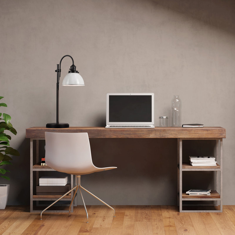 Lampe de table ajustable Garlyn en noir mat