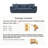 Minimore Modern style sofa 91" W Upholstered 3-Seater Sofa -339784000