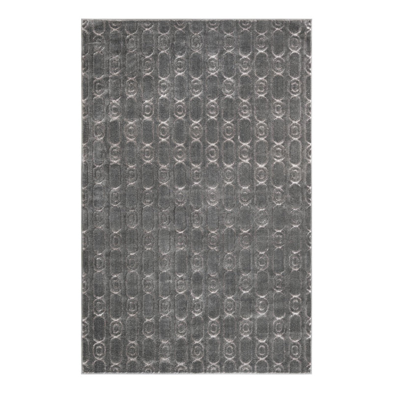Latitude Run® Column Nikica Rug Gray and Silver, Rectangle 6'1" x 9'