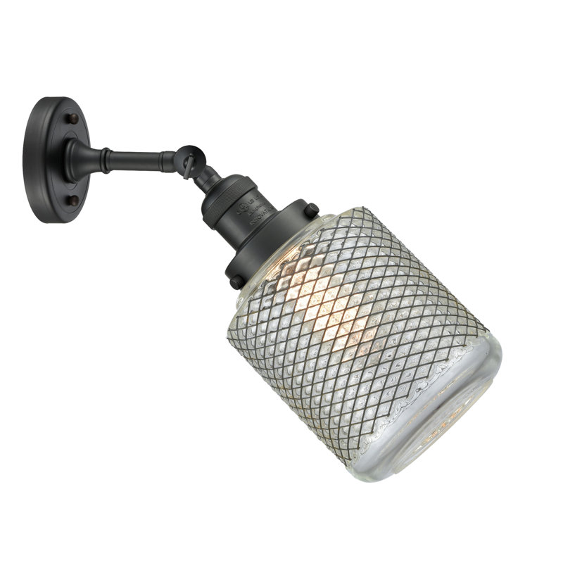 Iyana Dimmable Bath Sconce, 60 Watt Vintage Incandescent Bulb, Matte Black