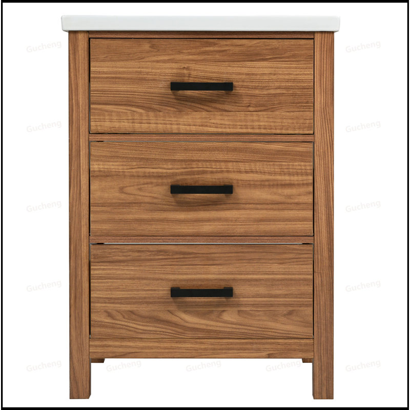 Petit meuble-lavabo 24 "avec lavabo en céramique