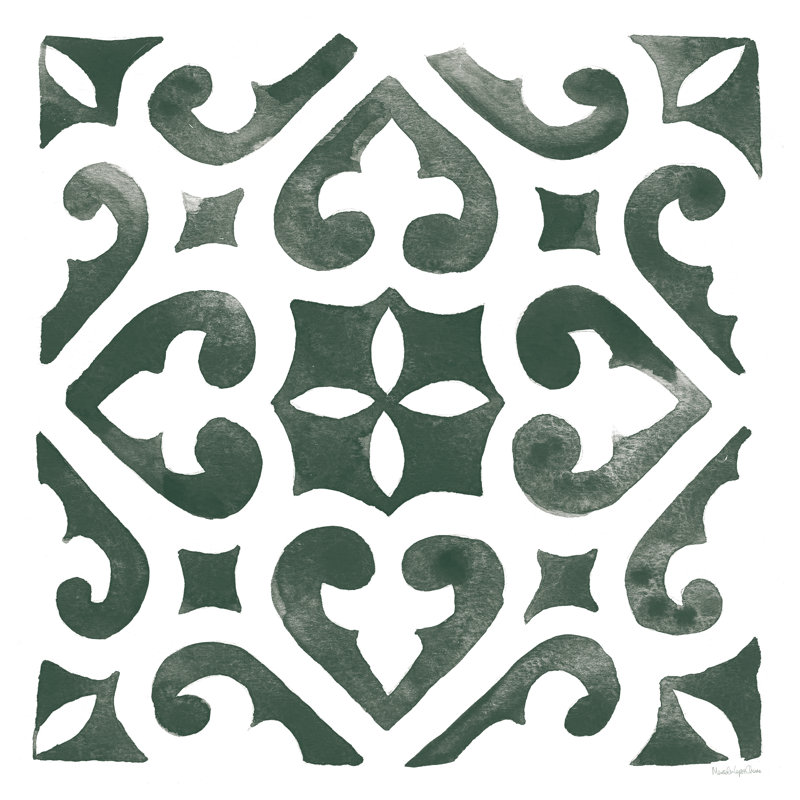 Carreau andalou I vert pin, H 30 po x l 30 po x P 1,25 po