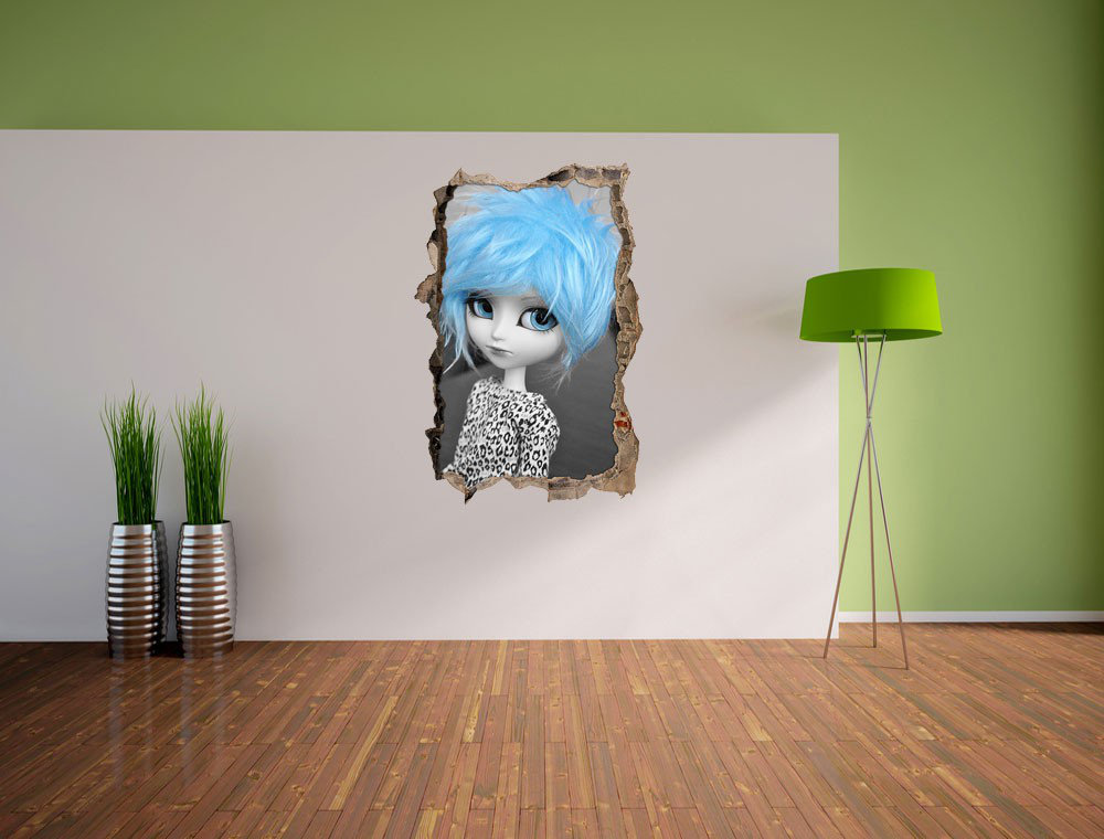 Pullip Puppe mit hellblauem Haar Wandsticker