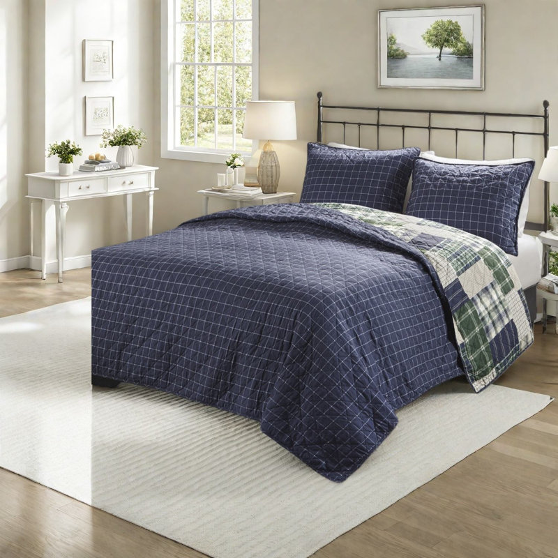 Reversible Bedding Sets Microfiber Full Queen Rustic Farmhouse Home