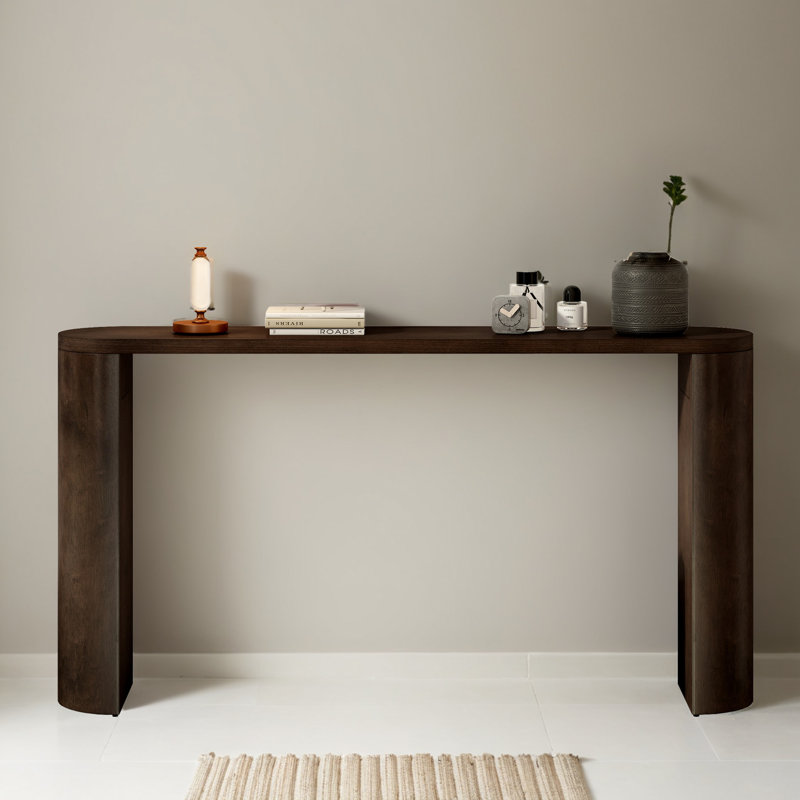 Table d'appoint 60 po pour salon d'entrée, Marron foncé
