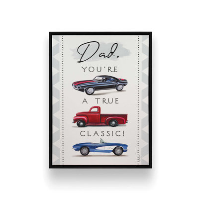"Papa, vous êtes un vrai classique" par Elizabeth Tyndall, reproduction d'art