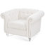 Canapé 1 place, conforme à la norme TB117, blanc, ressorts ensachés, dossier en mousse, profondeur 82,5 cm, hauteur 73,7 cm, revêtement en velours, structure en bois massif, hauteur sous plafond 32 cm