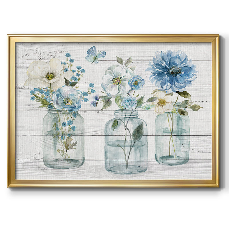 «Bottled Blues», reproduction d'art sur toile, Or, H 30 po x l 44 po x P 1,5 po