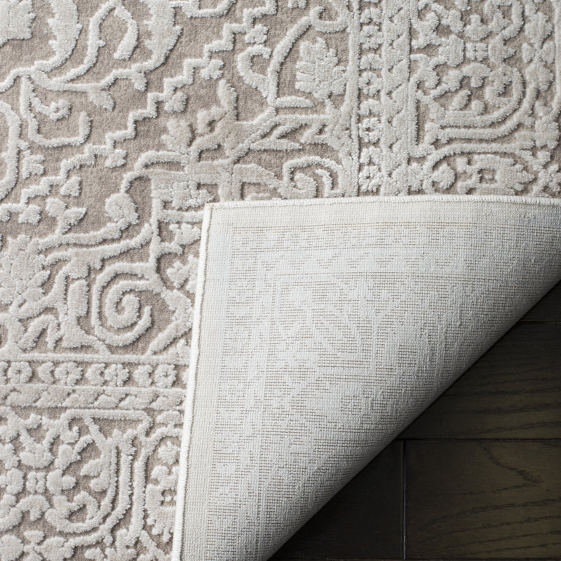 Calidia Oriental Beige/Cream Area Rug, Square 12'