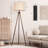 Jio 63'' Tripod Floor Lamp with Remote Control and LED Bulb Included