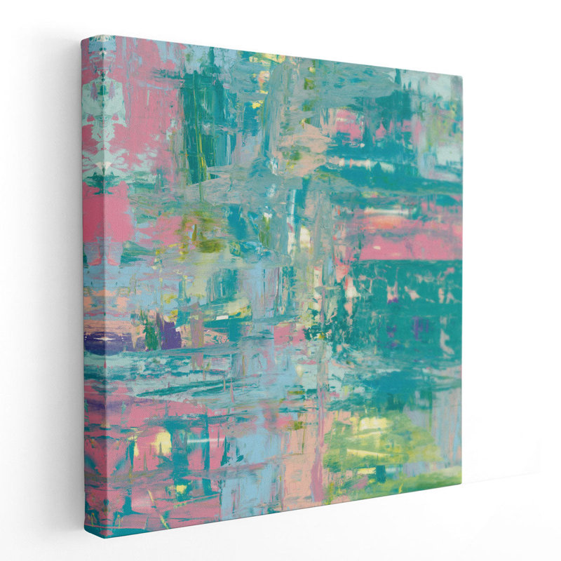 Îles abstraites II - reproduction d'art sur toile, H 12 po x l 12 po