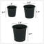 Pot de fleurs rond en plastique avec drainage (pots de 5)-1194043851