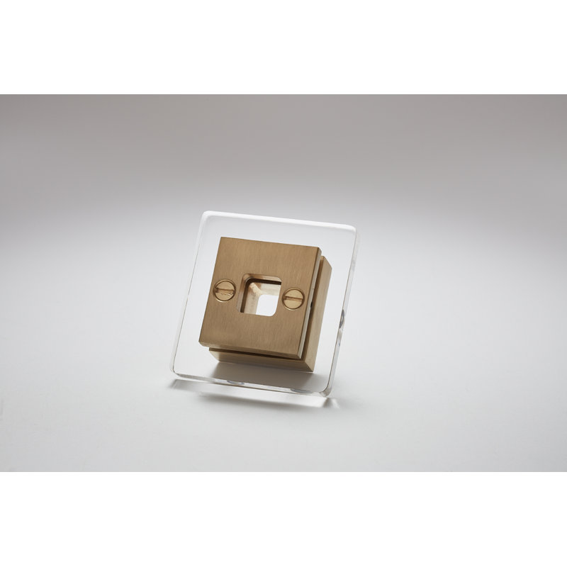 Transparency Geometric Knob, Satin Brass